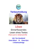 Vorschau - Arbeitsblätter - Tierbeschreibung: LÖWE & IGEL - Seite 1