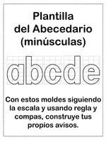 Vista previa - Hojas de trabajo - LETREROS - ABECEDARIO EN MINUSCULAS 7x7 - Portada