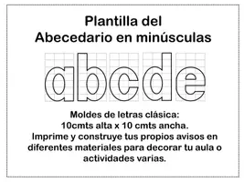 Vista previa - Hojas de trabajo - 11 PLANTILLA ABECEDARIO MINUSCULA 15x10 - página 1