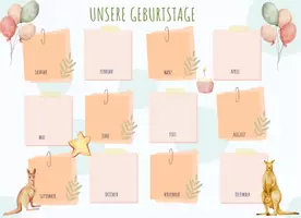 Vorschau - Poster - Geburtstagskalender für die Känguruklasse - Seite 1