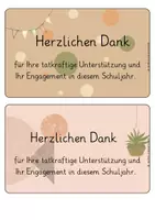 Vorschau - Bildkarten - Dankeskärtchen für Elternsprecher/in - Boho-Stil - Seite 3