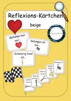 Vorschau - Präsentationen/Tafelbilder - Reflexions-Kärtchen: Visualisierung in beige - Deckblatt