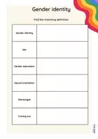 Vorschau - Arbeitsblätter - Gender Identity - Find the match! - Seite 1