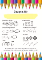 Vorschau - Arbeitsblätter - Kinderzeugnis Grundschule Klasse 1-3 - Deckblatt