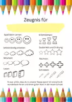 Vorschau - Arbeitsblätter - Kinderzeugnis Grundschule Klasse 1-3 - Seite 1