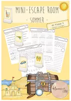 Vorschau - Spiele - Mini Escape Room Sommer (ab Klasse 3) - Deckblatt