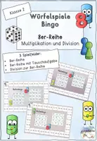 Vorschau - Spiele - Würfelspiel Rechenbingo Multiplikation u. Division: 8er-Reihe - Deckblatt
