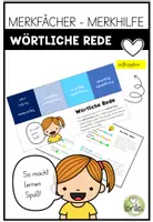 Vorschau - Präsentationen/Tafelbilder - Merkhilfe: Merkfächer - wörtliche Rede - aufklappbar - Deckblatt