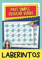 Vista previa - Hojas de trabajo - Past Simple: regular verbs // Laberintos (inglés) - Portada