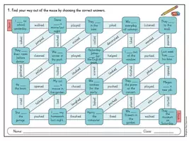 Vista previa - Hojas de trabajo - Past Simple: regular verbs // Laberintos (inglés) - página 2