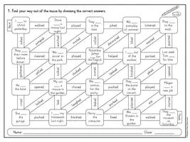 Vista previa - Hojas de trabajo - Past Simple: regular verbs // Laberintos (inglés) - página 3