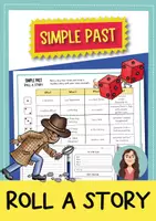 Vista previa - Juegos / Gamificación - Simple Past Roll a Story: ejercicio de escritura creativa; diferenciado (inglés) - Portada