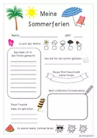 Vorschau - Arbeitsblätter - Feriensteckbriefe als Schreib- und Erzählanlass Materialpaket - Seite 2