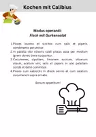 Vorschau - Arbeitsblätter - Kochen mit Calibius: Modus operandi - Fisch mit Gurkensalat - Mit Übersetzung - Seite 2