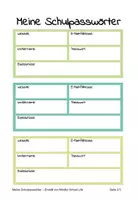 Vorschau - Arbeitsblätter - Meine Schulpasswörter: Passwortregeln und Übersicht - Seite 2