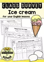 Vista previa - Tarjetas / Manipulativos - Class Survey - Ice Cream - Portada