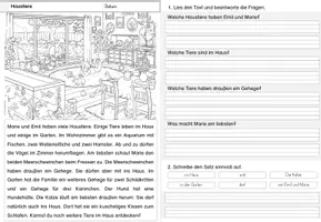 Vorschau - Arbeitsblätter - Haustiere Lesen - Seite 2