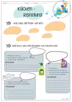 Vorschau - Unterrichtsreihen - Küchenreinigung - Arbeitsblätter und Aufgabenkarten - Seite 1