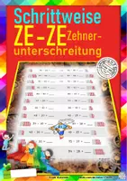 Vorschau - Unterrichtsreihen - Stufe 8b: Aufgaben vom Typ 45-20 => 45-28 (± Lehrgang Zahlenraum 100, Stufe 8/8, ZE-ZE mit ZU) - Deckblatt