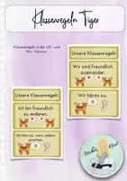 Vorschau - Poster - Klassenregeln Tiger / Tigerklasse - Deckblatt