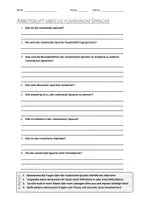 Vorschau - Arbeitsblätter - AB mit Fragen zum Thema "Rumänische Sprache" + Lösungsblatt - Deckblatt