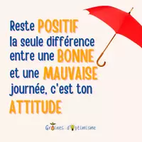 Aperçu - Affichage - Mantra - Pensée Positive - Reste positif - Page de couverture
