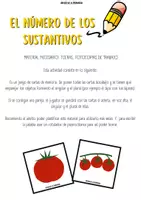 Vista previa - Juegos / Gamificación - JUEGO DE CARTAS CON EL NÚMERO DE LOS SUSTANTIVOS - página 1