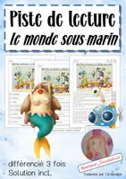 Aperçu - Feuilles d'exercices - Piste de Lecture: Monde sous-marin - Page de couverture