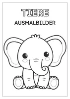 Vorschau - Arbeitsblätter - Ausmalbilder Tiere - Deckblatt