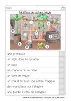 Aperçu - Feuilles d'exercices - Piste de lecture: Magie - Page 1