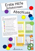 Vorschau - Mal- und Bastelvorlagen - Geschenk: Schokolinsen - Abschluss/ Abschied - Deckblatt