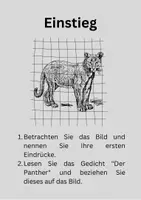 Vorschau - Stundenentwürfe - Unterrichtsvorhaben: Rainer Maria Rilke "Der Panther" mit Lösungen - Seite 2