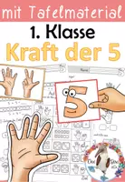 Vorschau - Arbeitsblätter - Kraft der 5 - Zahlzerlegung und Rechnen mit 5 - Bastelvorlagen & Tafelmaterial - Deckblatt