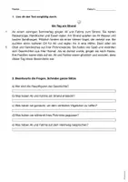 Vorschau - Arbeitsblätter - Sommerliche Geschichten zum Üben des Leseverständnisses Klasse 3 - Seite 2