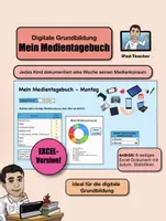 Vorschau - Interaktives Material - interaktives, digitales Medientagebuch (Excel-Version) - Deckblatt