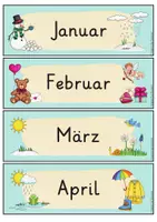 Vorschau - Präsentationen/Tafelbilder - Kalender & Wetter – Tafelmaterial für Schulanfang und tägliche Klassenroutine - Seite 1