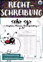 Vorschau - Arbeitsblätter - Rechtschreibung - ch, g | /ç/ - Deckblatt