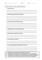 Vorschau - Arbeitsblätter - AB mit Fragen zum Thema "São Paulo" + Lösungsblatt - Deckblatt