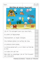Aperçu - Feuilles d'exercices - Piste de lecture: Sous marin - Page 2