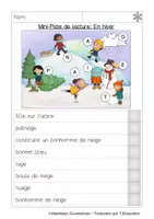 Aperçu - Feuilles d'exercices - Piste de Lecture: En hiver - Page 1