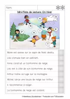 Aperçu - Feuilles d'exercices - Piste de Lecture: En hiver - Page 2