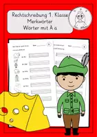 Vorschau - Arbeitsblätter - Rechtschreibung 1. Klasse Merkwörter mit Ä ä - Deckblatt