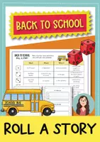 Vorschau - Arbeitsblätter - Back to School Roll a Story: creative writing activity; 2fach differenziert (Englisch) - Deckblatt