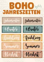 Vorschau - Poster - Boho Jahreszeiten Karten - Zum Klassenzimmer dekorieren - Deckblatt
