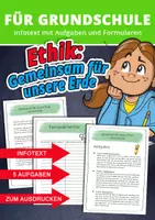 Vorschau - Arbeitsblätter - Umweltethik in der Grundschule – Gemeinsam für unsere Erde handeln - Deckblatt
