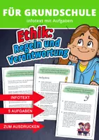 Vorschau - Arbeitsblätter - Regeln & Verantwortung – So gelingt Zusammenleben im Ethikunterricht - Deckblatt