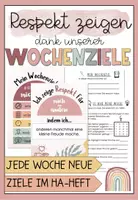 Vorschau - Poster - Wochenziele Grundschule - 3 Varianten - Deckblatt