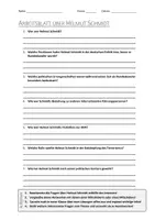 Vorschau - Arbeitsblätter - AB mit Fragen zum Thema "Helmut Schmidt" + Lösungsblatt - Deckblatt