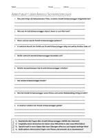 Vorschau - Arbeitsblätter - AB mit Fragen zum Thema "Arnold Schwarzenegger" + Lösungsblatt - Deckblatt