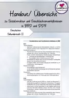 Vorschau - Präsentationen/Tafelbilder - Handout/ Übersicht "Sozialstruktur und Geschlechterverhältisse in BRD und DDR" Geschichte Sek II - Deckblatt